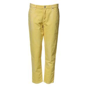 Nine In The Morning Yellow Tapered Mid Waist Denim Trouser Women's Jeans